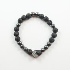 Bracelet Beads Motif Black