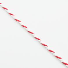 Cord Red-White 2.5mm