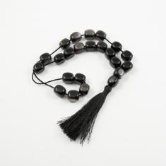 Worry Beads Obsidian Black 1.3x1.1cm
