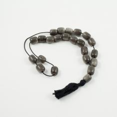 Worry Beads Obsidian Gray 1.3x1.1cm