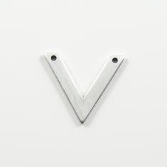 Metal "V" Silver (2.3x2.1cm)