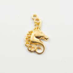 Metal Unicorn Gold 2.5x1.5cm