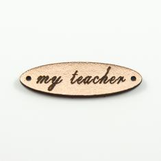 Leather Plate "my teacher"