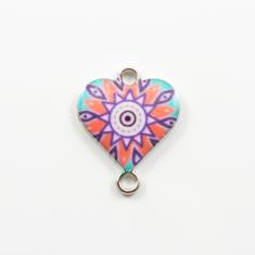 Mettalic Motif Colorful Heart