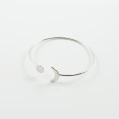 Bracelet Moon-Circle Silver 6x5cm