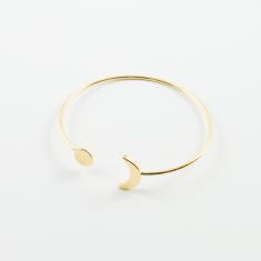 Bracelet Moon-Circle Gold 6x5cm