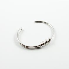 Bracelet Twisted Silver 6.2cm