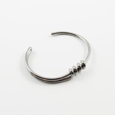 Bracelet Twisted Black 6.2cm