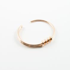 Bracelet Twisted Pink Gold 6.2cm
