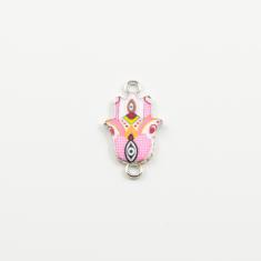 Hand of Hamsa Enamel Pink