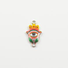 Hand of Hamsa Enamel Orange