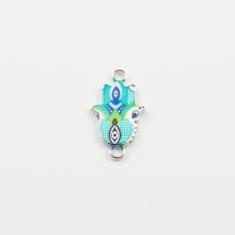 Hand of Hamsa Enamel Light Blue