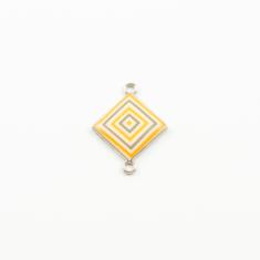 Μεταλλικό Μοτίφ Ρόμβος Κίτρινο-Γκρί