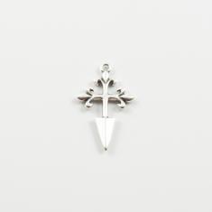 Metallic Cross Arrow Silver