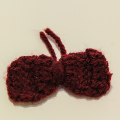 Πλεκτός Φιόγκος Κεραμιδί (3x6cm)