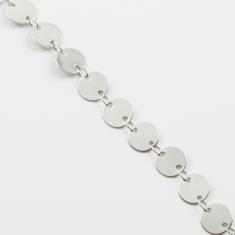 Chain Round Motif Silver 8mm