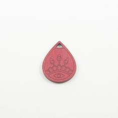 Ξύλινο Δάκρυ Μάτι Κόκκινο