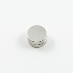 Σκουλαρίκι Τάπα Μαγνητικό Ασημί 10mm