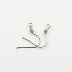 Ατσάλινοι Γάντζοι Ασημί 2.1x1.9cm