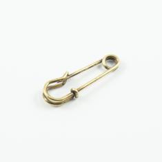 Μεταλλική Παραμάνα Μπρονζέ 2.2x0.7cm