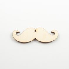 Wooden Moustache Natural  7x2.3cm