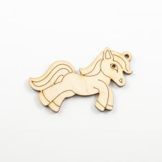 Ξύλινο Κρεμαστό Πόνυ Φυσικό