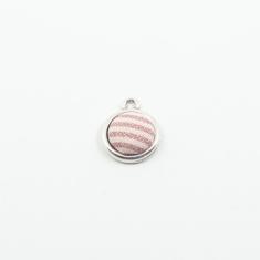 Pendant Silver Motif Striped Pink