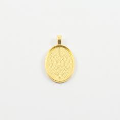Βάση Υγρό Γυαλί Χρυσή 3.5x2cm
