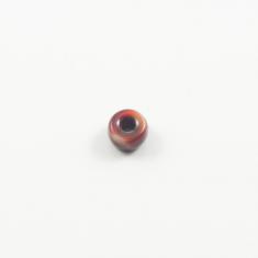 Γυάλινη Χάντρα Μπλε Κόκκινη 6mm