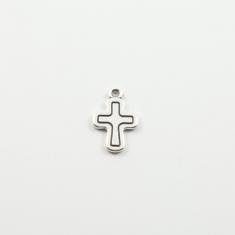Metallic Cross Silver 2x1.3cm