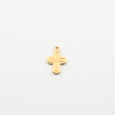 Metallic Cross Gold 2x1.3cm