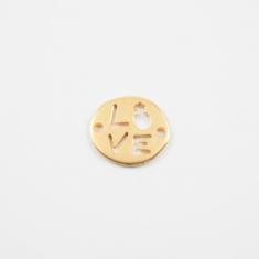 Μεταλλική Πλακέτα Love- Ανανάς Χρυσή