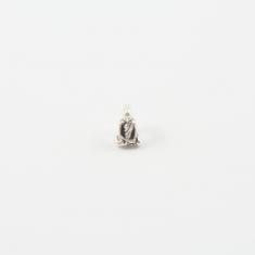 Grommet Buddha Silver 9x7mm