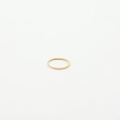 Gold Plated Oval Outline 1.6x0.9cm