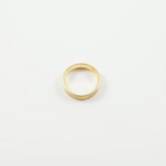 Ατσάλινο Δαχτυλίδι Χρυσό 6mm (No12)
