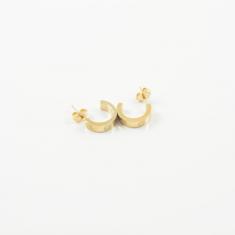 Steel Earring Gold 4mm