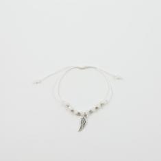 Bracelet White-Feather Silver