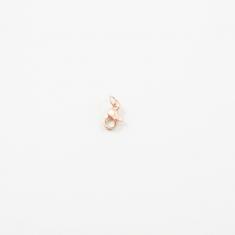 Steel Claw Clasp Pink Gold 10mm