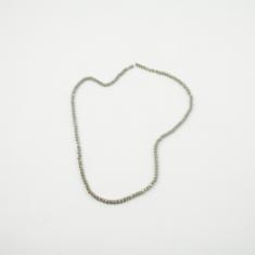 Πολυγωνικές Χάντρες Λαδί Ιριζέ 4mm