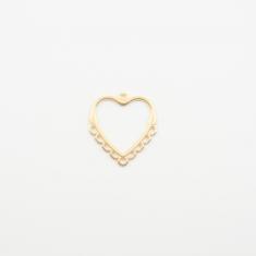 Metallic Heart Gold Connectors