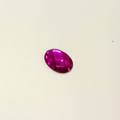 Button Rhinestone Fuchsia (1.7x1.3cm)
