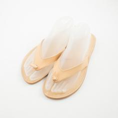 Leather Flip Flops Knot Νatural