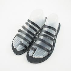 Leather Sandals Straps Black