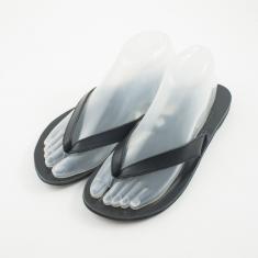 Leather Flip Flops  Black