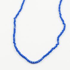 Polygonal Beads Blue 2mm