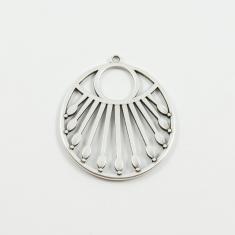 Μεταλλικό Μοτίφ Ασημί 4.4x3.8cm
