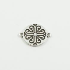 Μεταλλικό Στρογγυλό Μοτίφ Ασημί