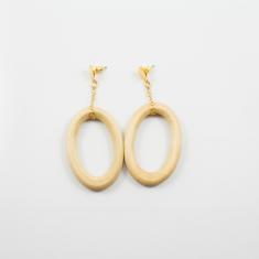 Wooden Earrings "Oval"