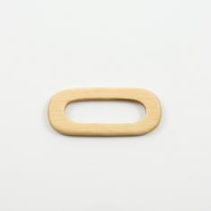 Wooden Motif Oval 5x2.2cm