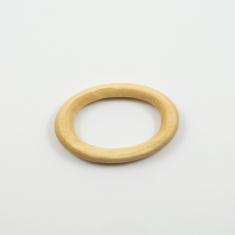 Wooden Motif Oval 5.2x3.5cm